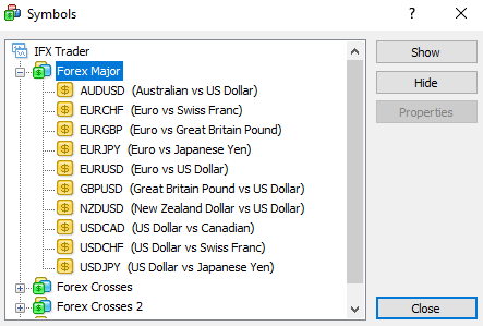 metatrader 4 pairs