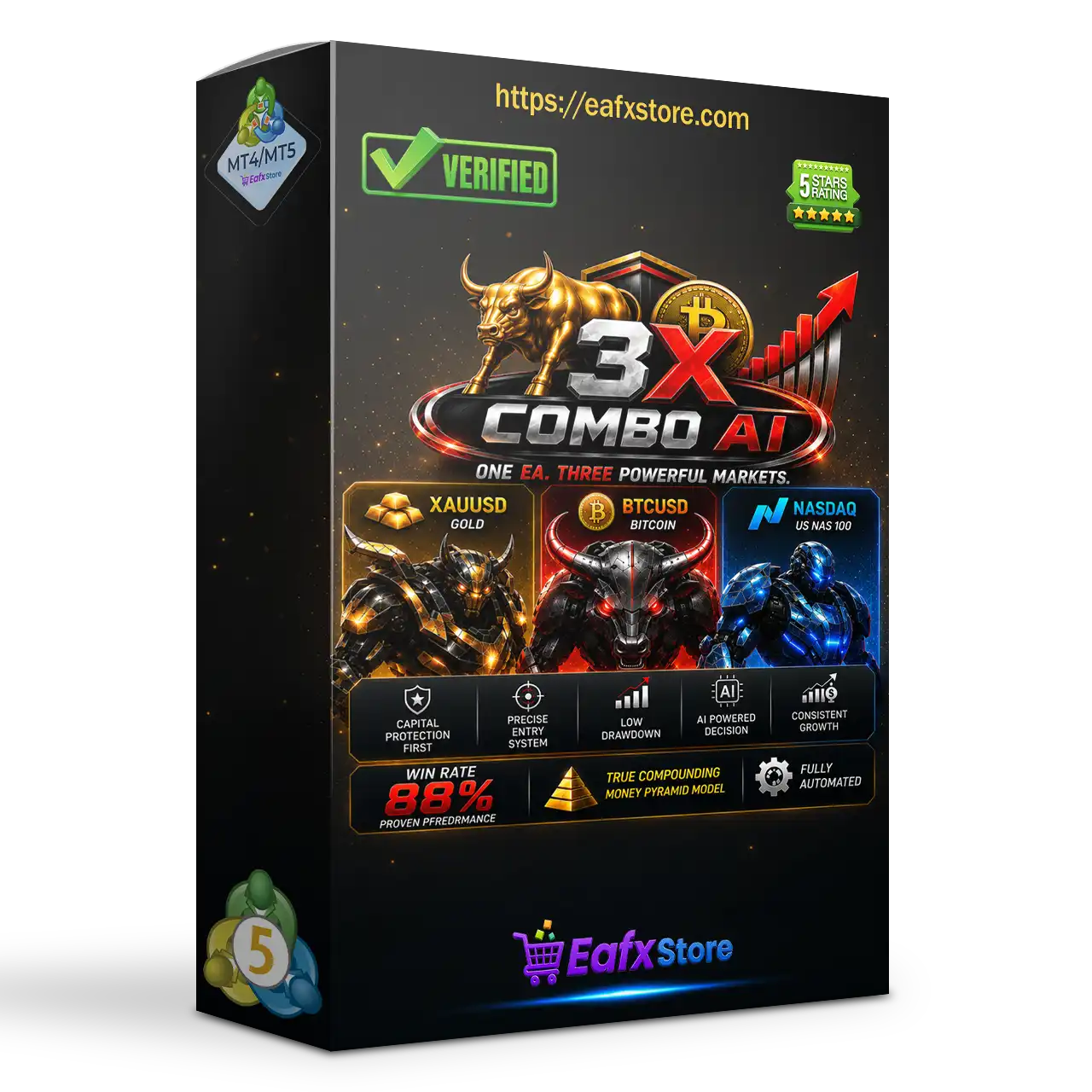 3X Combo AI EA MT5 v7.0 with SetFiles (Unlimited)