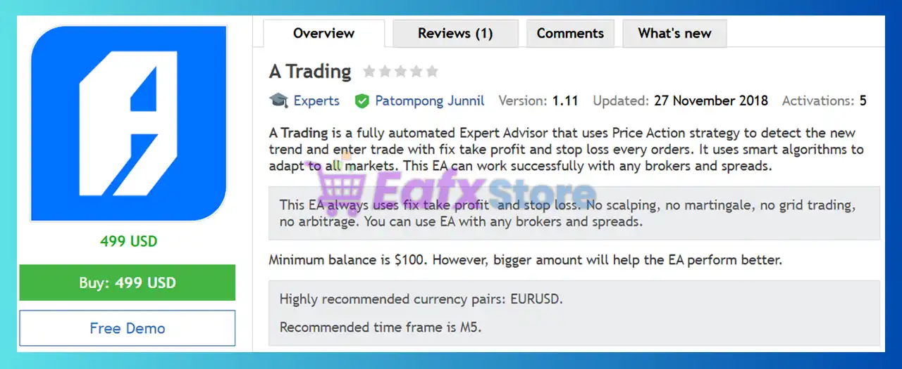 A Trading EA MT4 with SetFiles (Latest version) - Unlimited 2 A Trading EA MT4 Review