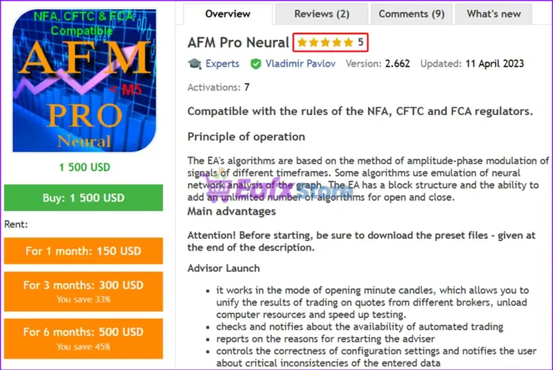 AFM Pro Neural EA Overview