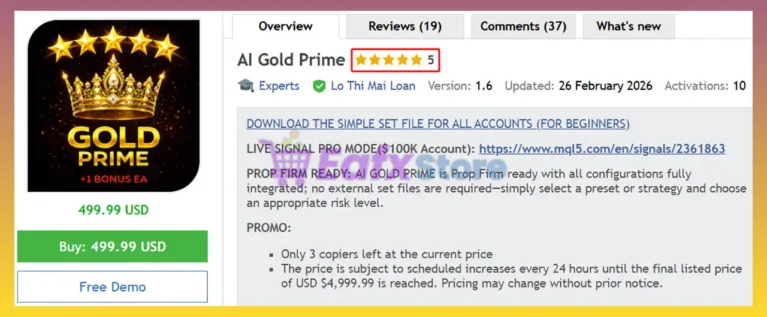 AI Gold Prime MT5 Review