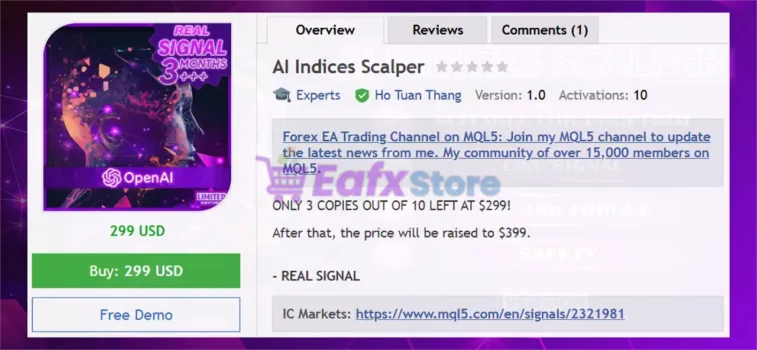 AI Indices Scalper MT4 Overview
