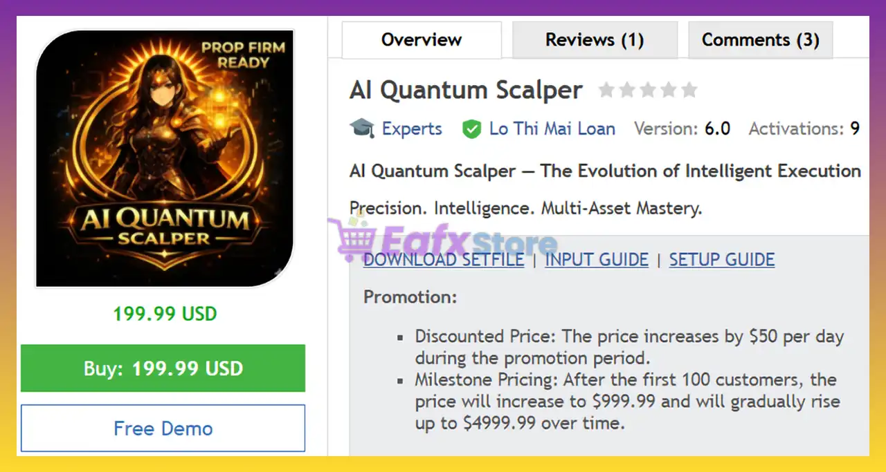 AI Quantum Scalper EA MT5 + Sets (Latest version) – GroupBuy 5 AI Quantum Scalper EA MT5 Review