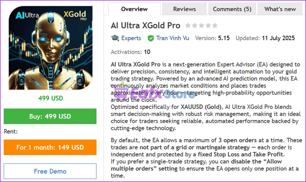 AI Ultra XGold Pro EA MT5 + Sets (Latest version) – GroupBuy 2 AI Ultra XGold Pro EA Overview