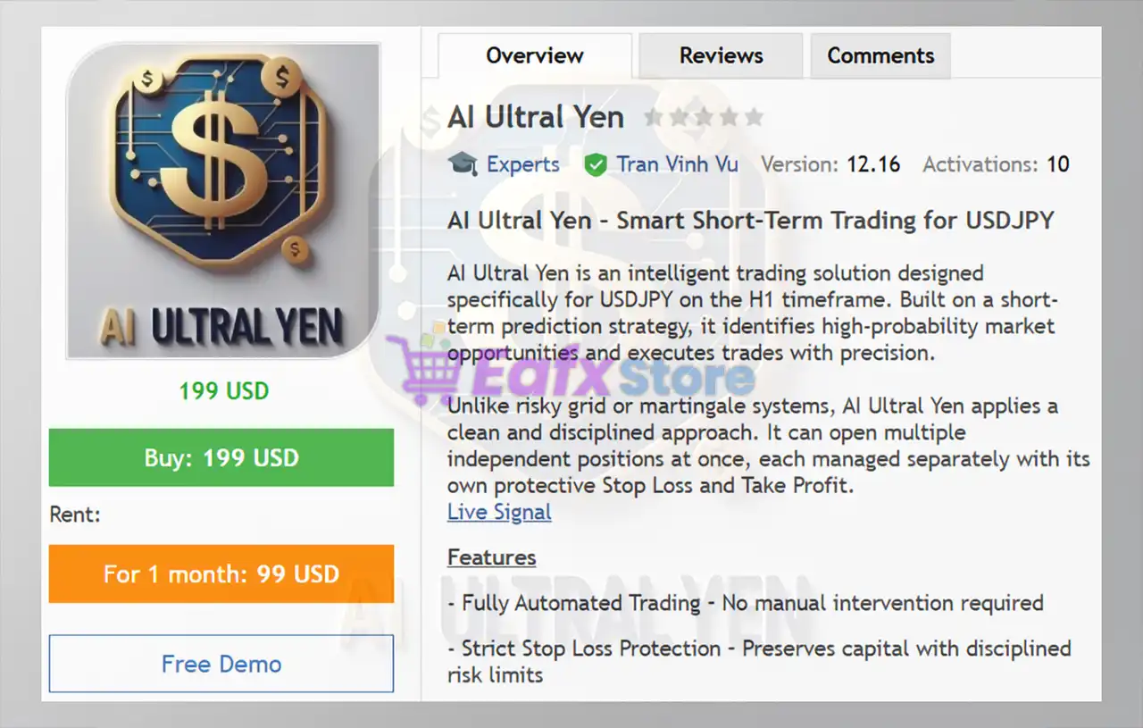 AI Ultral Yen EA MT5 (Latest version) – GroupBuy 2 AI Ultral Yen EA Overview