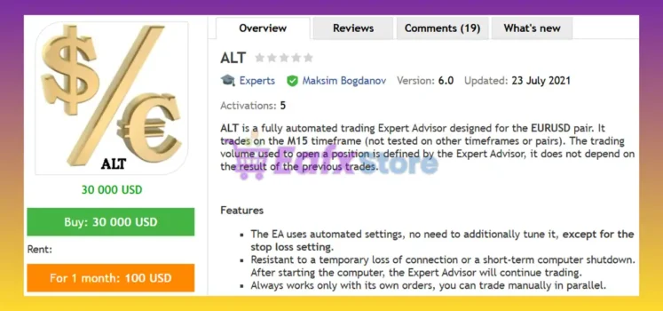 ALT EA MT4 Review
