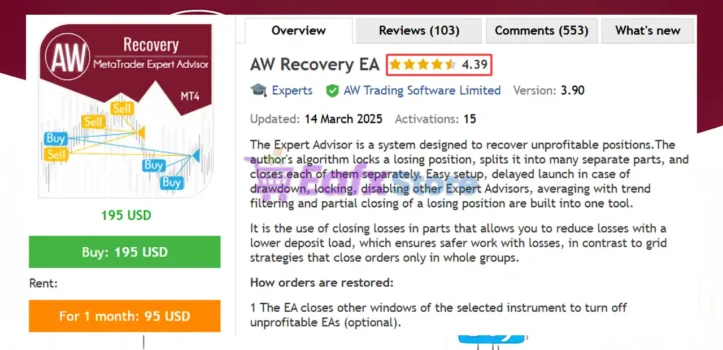 AW Recovery EA Review