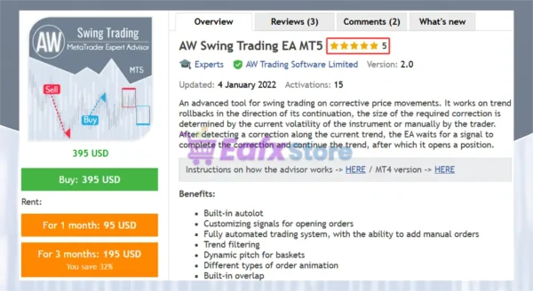 AW Swing Trading EA MT5 Review