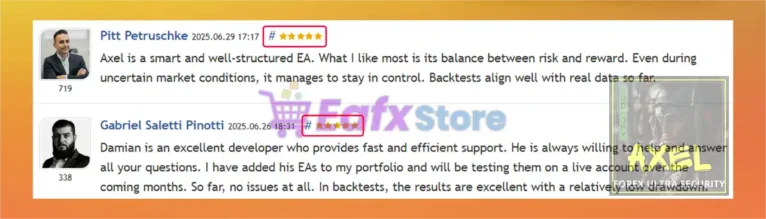 AXEL Forex Ultra Security AUDJPY MT5 is well rated by users