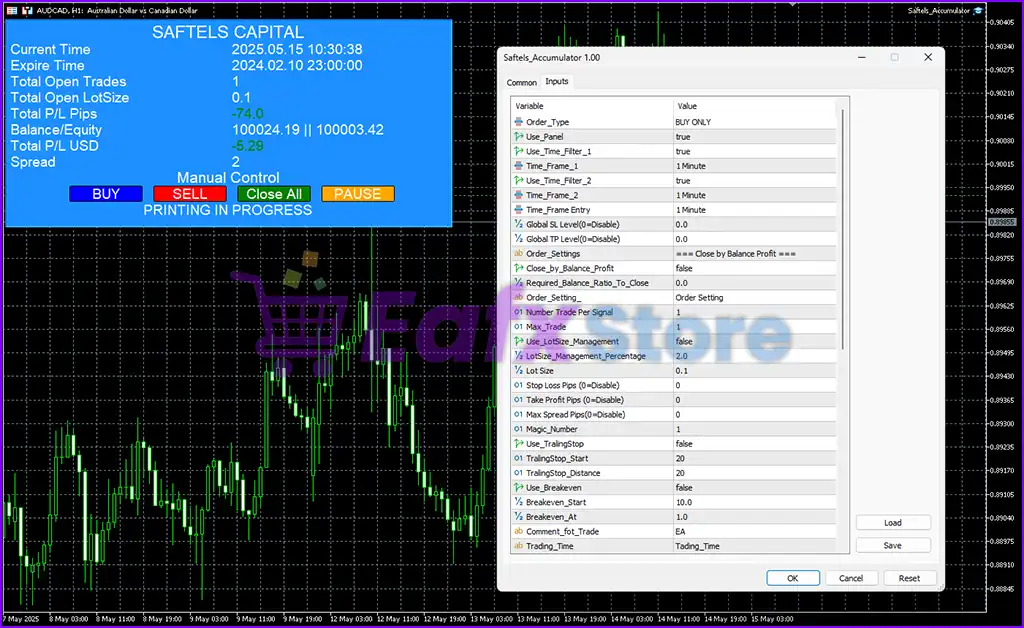 Saftels Accumulator EA MT5 (Platform build 4885+) 3 Accumulator EA MT5 Review