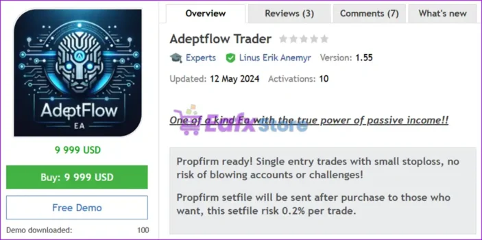 Adeptflow Trader EA MT4 Overview