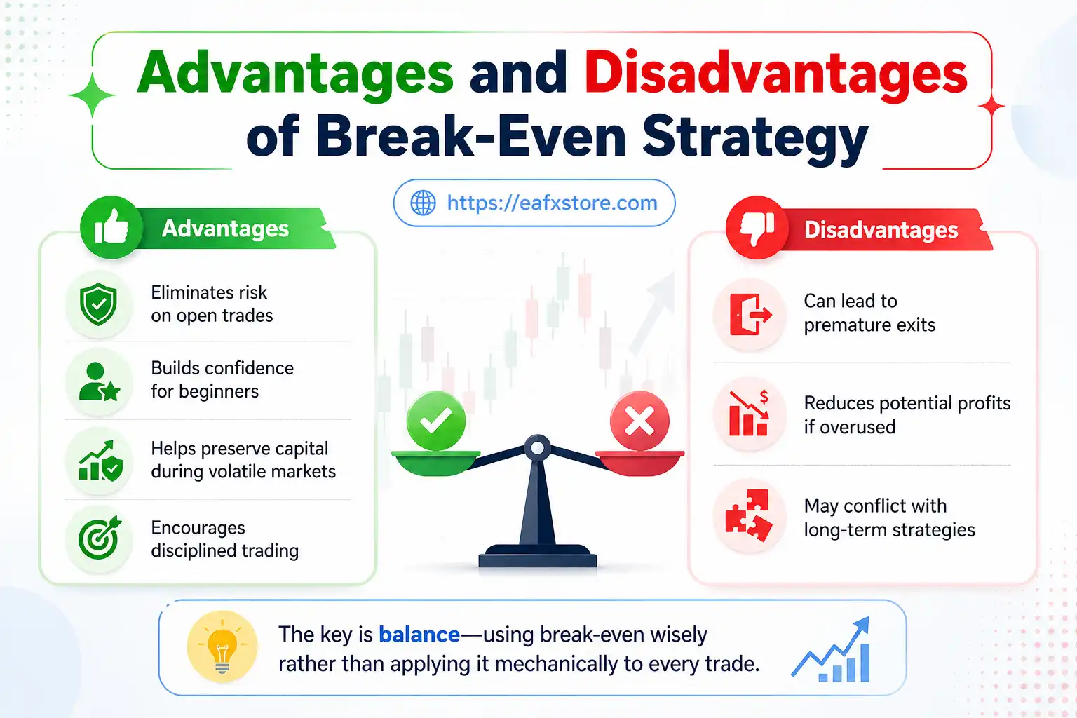 Advantages and Disadvantages of Break-Even Strategy