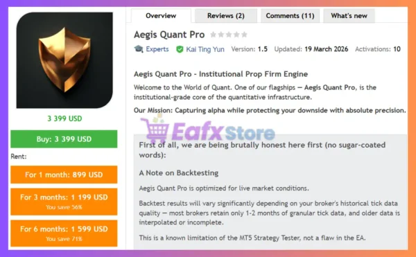 Aegis Quant Pro EA MT5 Review
