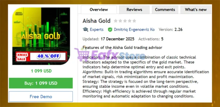 Aisha Gold EA MT4 Review