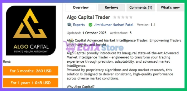 Algo Capital Trader EA Review