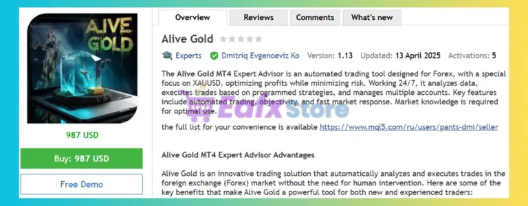 Alive Gold EA MT4 Review