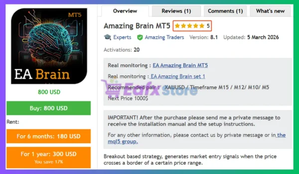 Amazing Brain MT5 Review