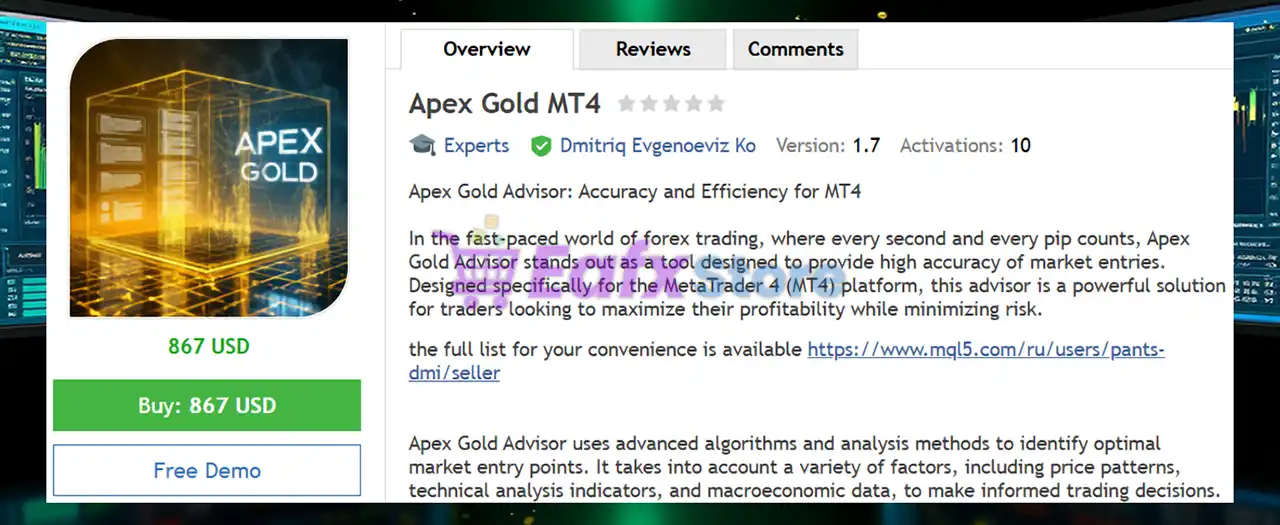 Apex Gold MT4 (Latest version) 2 Apex Gold MT4 Overveiw