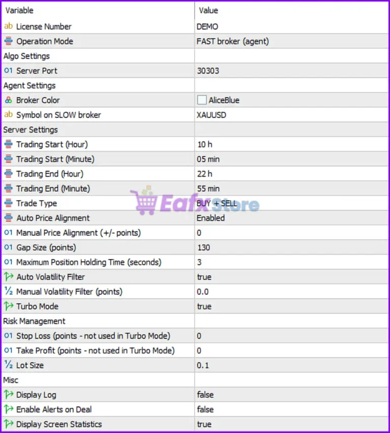 Arbiter Server Agent EA Settings