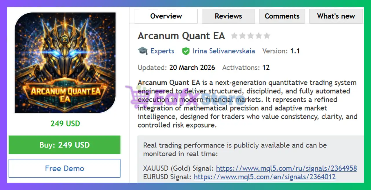 Arcanum Quant EA MT5 (Latest version) – GroupBuy 2 Arcanum Quant EA MT5 Review