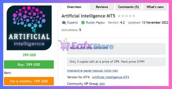 Artificial Intelligence MT5 Review