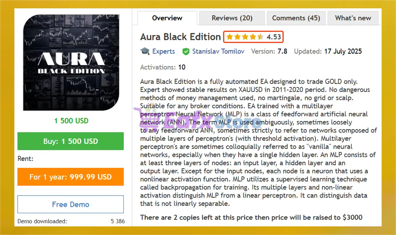 Aura Black Edition MT4 v7.5 (Platform build 1441+) 2 Aura Black Edition MT4 Overview