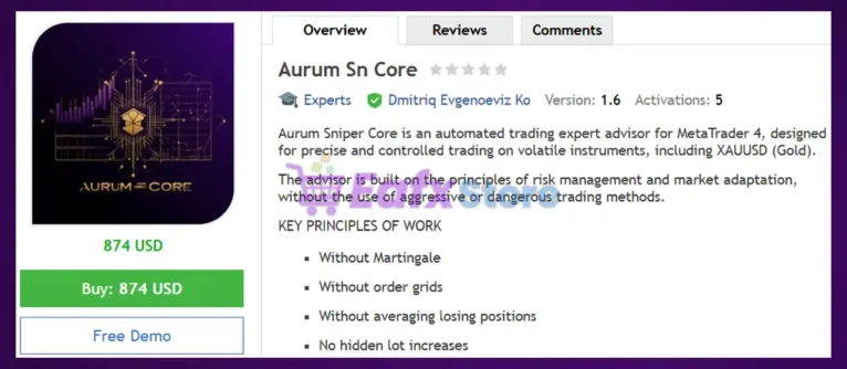 Aurum Sn Core MT4 Review