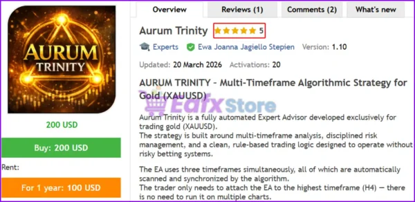 Aurum Trinity EA MT5 Review