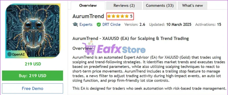 AurumTrend MT5 Overview