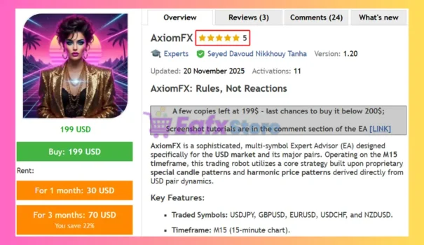 AxiomFX EA MT5 Review