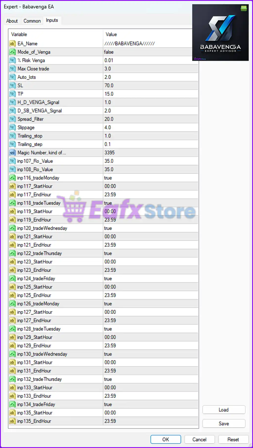 Babavenga EA MT4 & MT5 – Full Input Settings Analysis 3