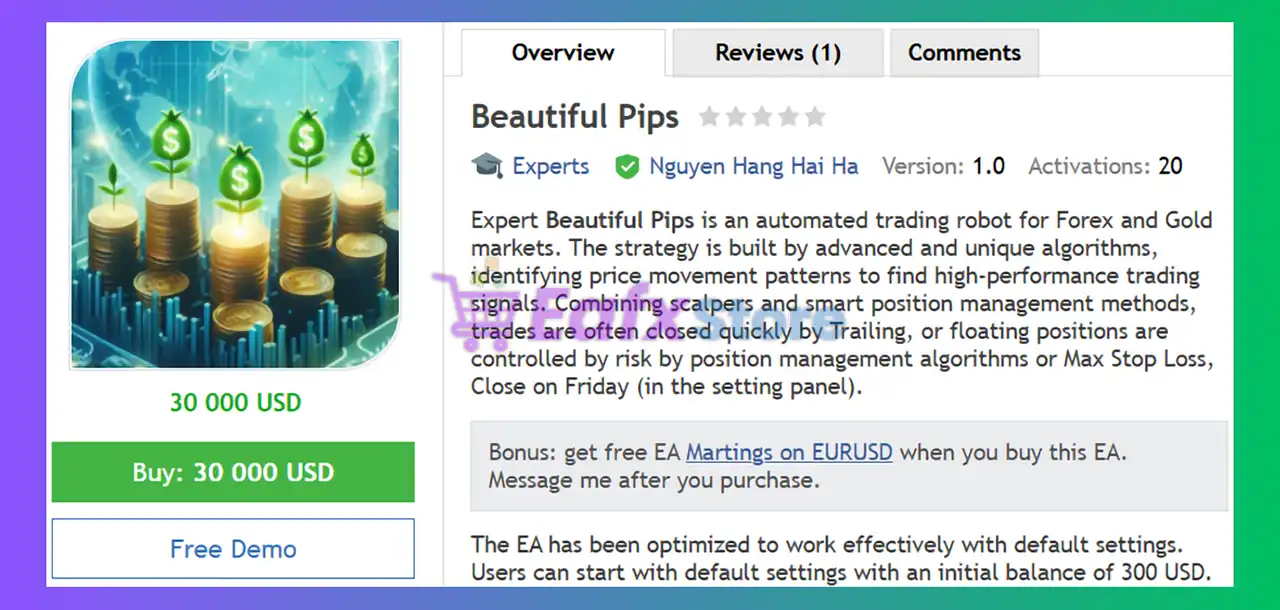 Beautiful Pips EA MT4 (Latest version) - Unlimited 2 Beautiful Pips EA MT4 Review