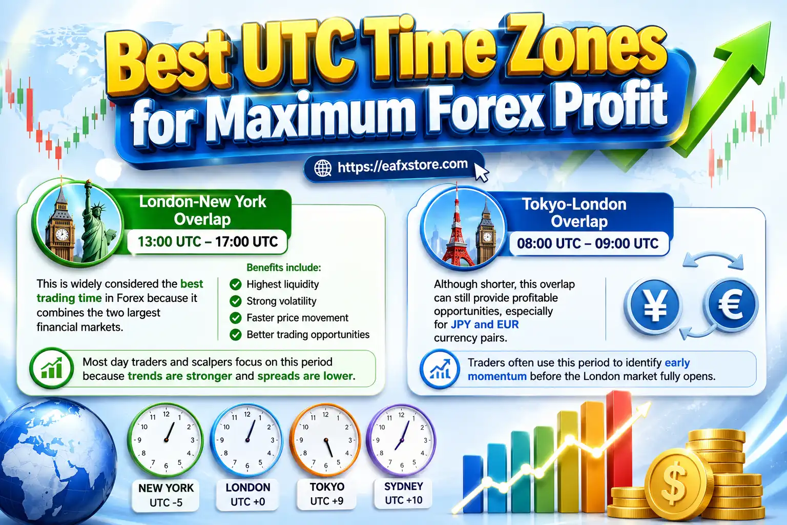 Best UTC Time Zones for Maximum Forex Profit