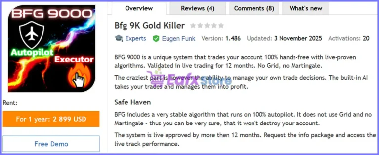 Bfg 9K Gold Killer EA Review
