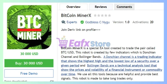 BitCoin MinerX EA MT5 Review