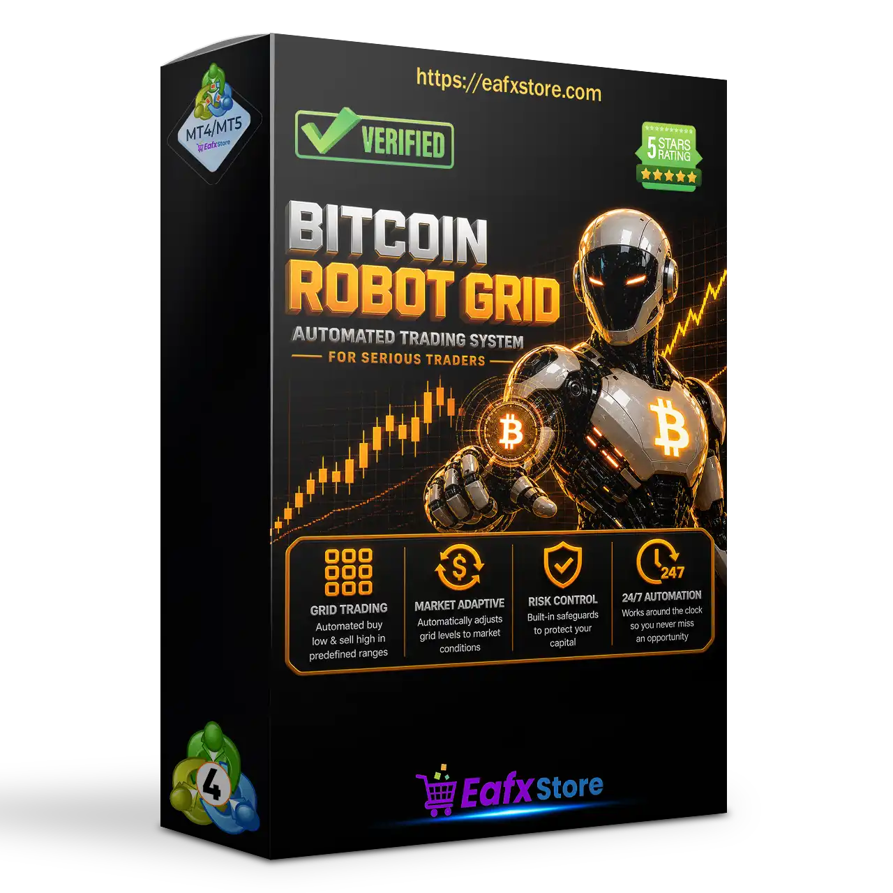 Bitcoin Robot Grid MT4 v6.0 with SetFiles (Platform 1471+)