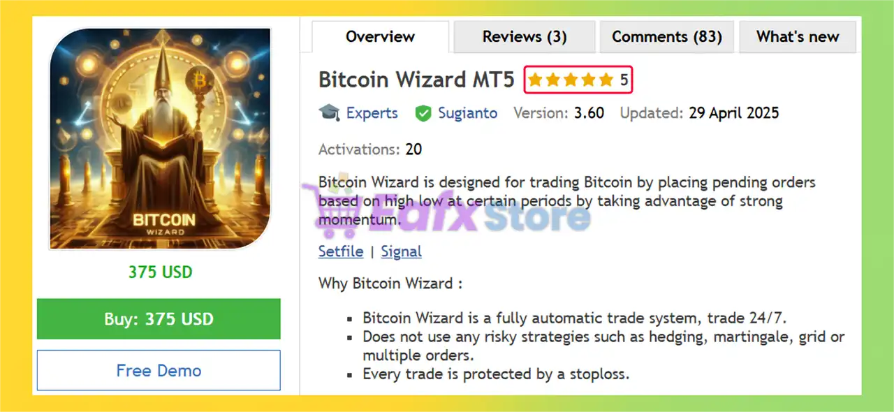 Bitcoin Wizard MT4 v3.10 + SetFiles (Platform build 1441+) 2 Bitcoin Wizard MT4 Overview