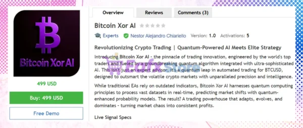 Bitcoin Xor AI EA MT5 Review