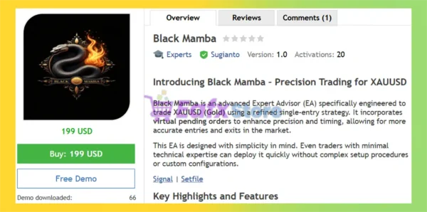 Black Mamba EA MT5 Overview