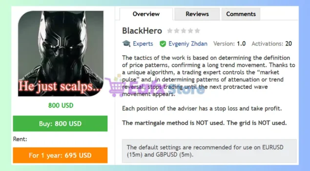 BlackHero EA MT4 Review