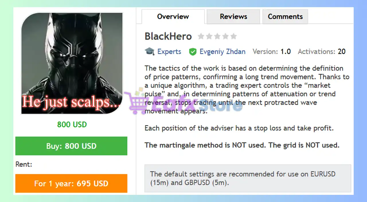 BlackHero EA MT4 (Latest version) - Unlimited 2 BlackHero EA MT4 Review