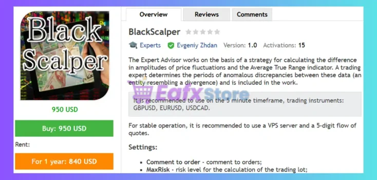 BlackScalper EA MT4 Review