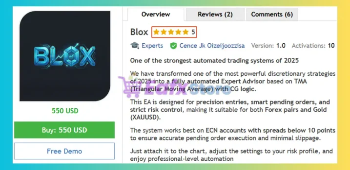 Blox EA MT4 Review