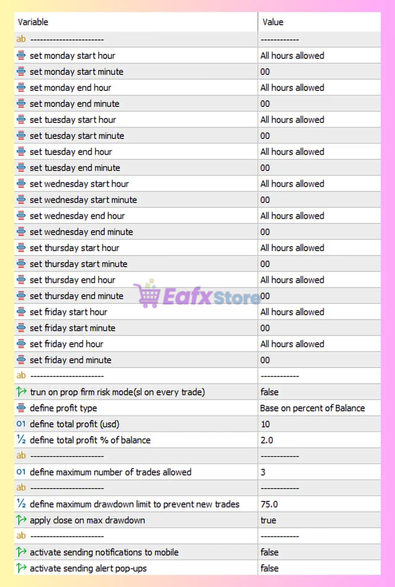 Blue Orbit EA Settings Panel