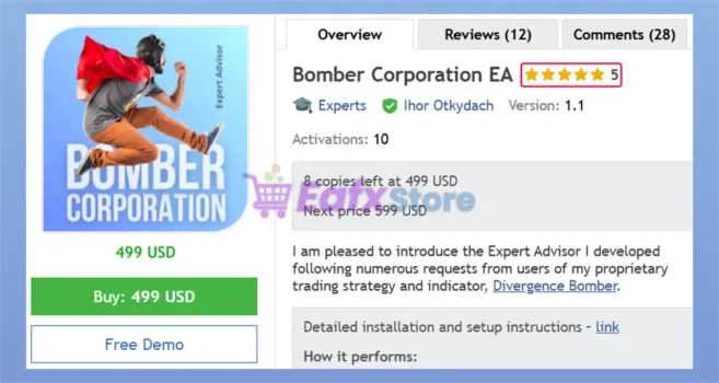 Bomber Corporation EA MT5 Overview