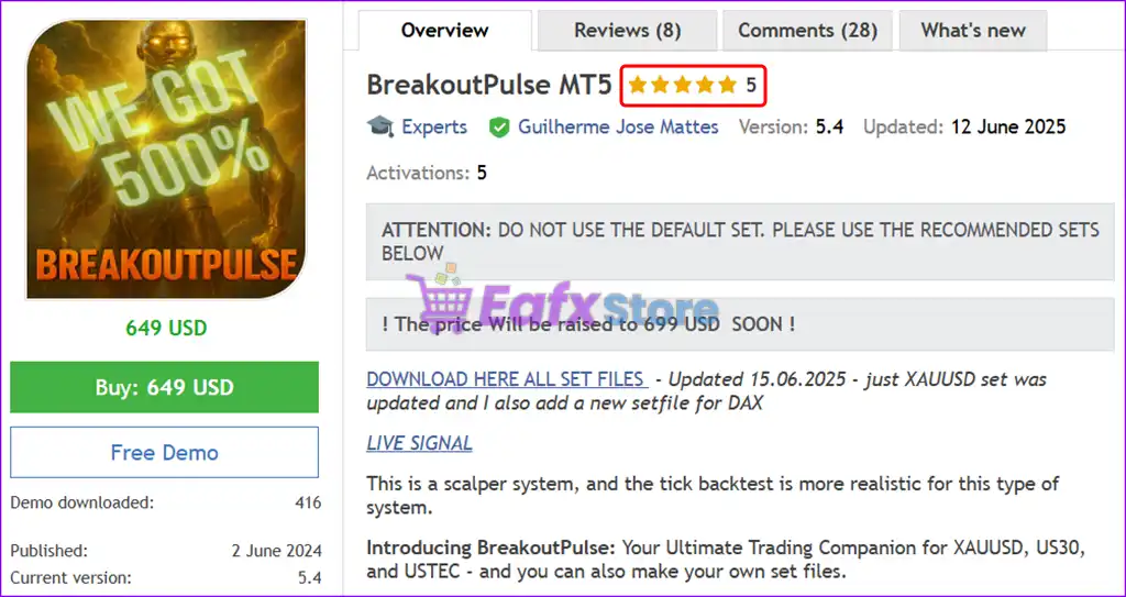 BreakoutPulse MT5 with SetFiles (Latest version) – GroupBuy 2 BreakoutPulse MT5 Overview