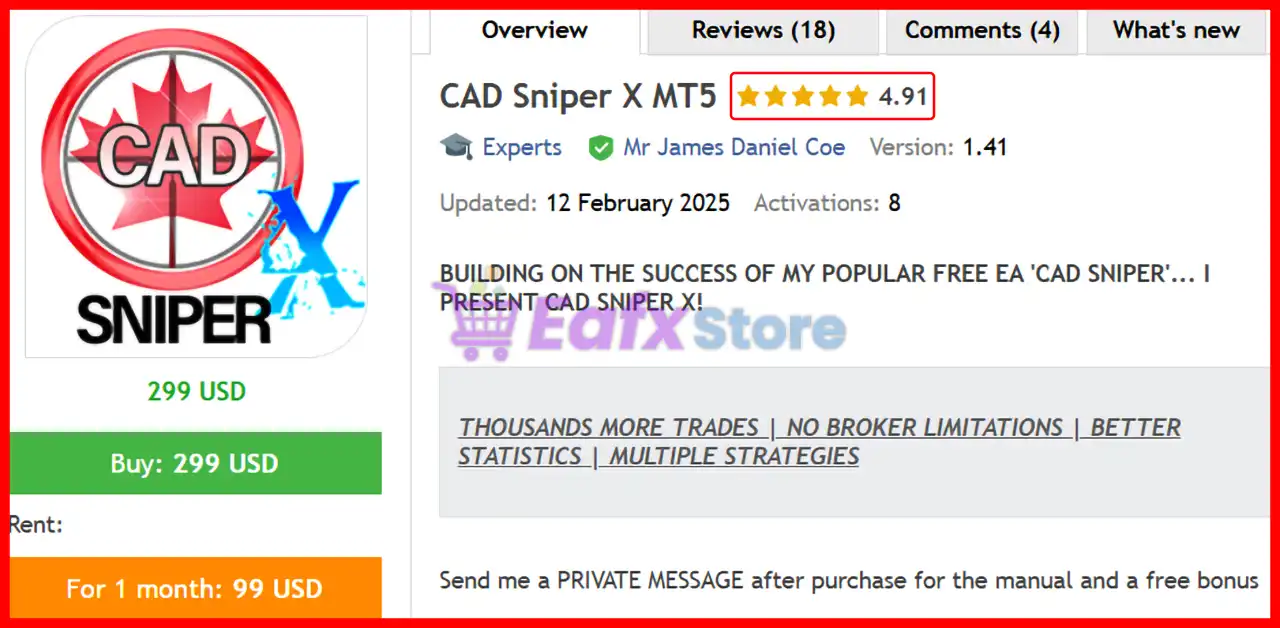 CAD Sniper X MT5 (Latest version) – GroupBuy 2 CAD Sniper X MT5 Overview
