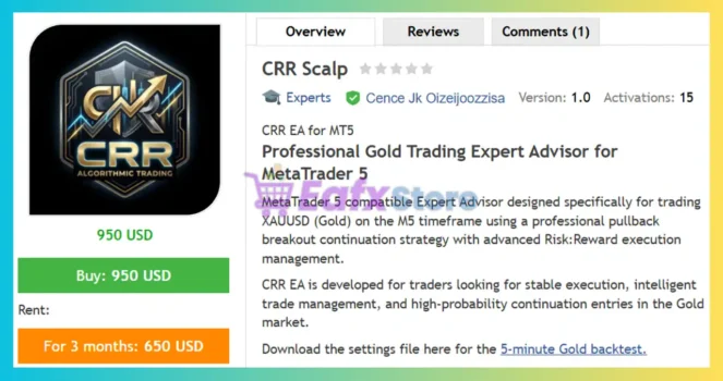 CRR Scalp EA MT5 Review