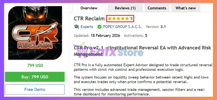 CTR Reclaim EA MT5 Review