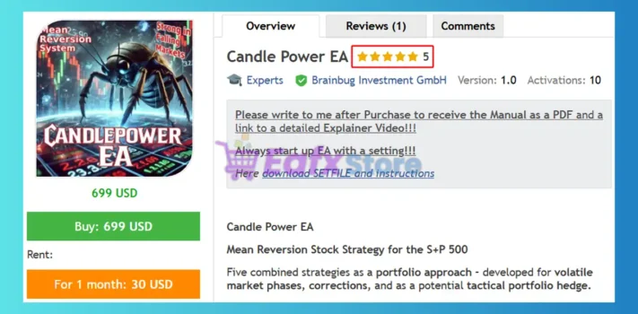 Candle Power EA MT4 Review